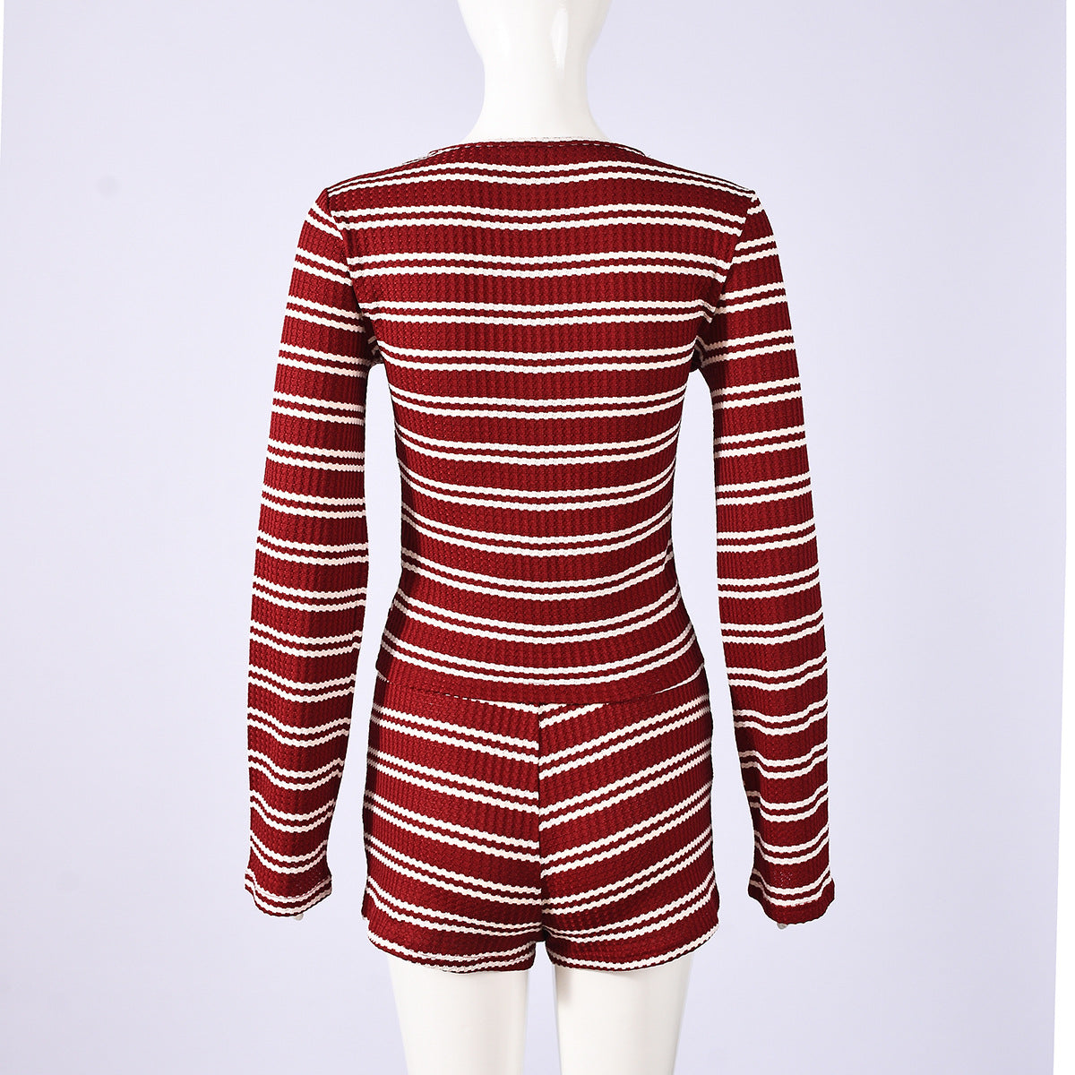 Chic Striped Two-Piece Set