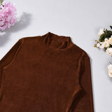 Metallic Long Sleeve Bodycon Dress