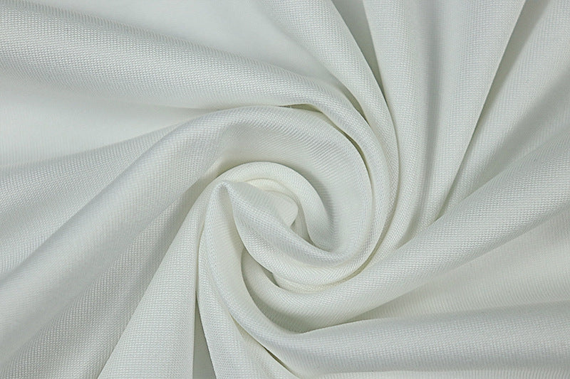 Elegant White Ruffled Dress