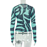 Green Abstract Pattern Top