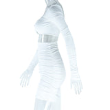 Elegant Dress with Ruched Detailing