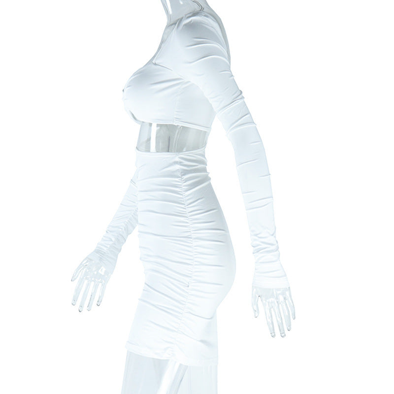 Elegant Dress with Ruched Detailing