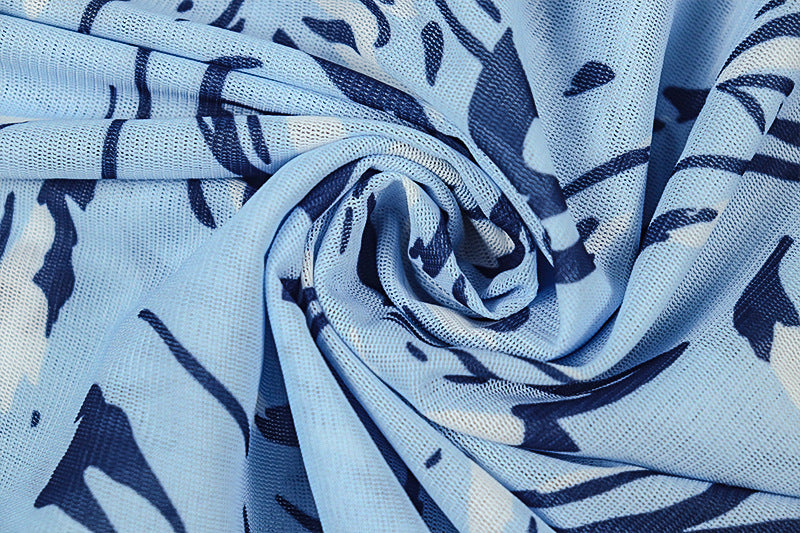 Floral Print Long-Sleeve Maxi Dress