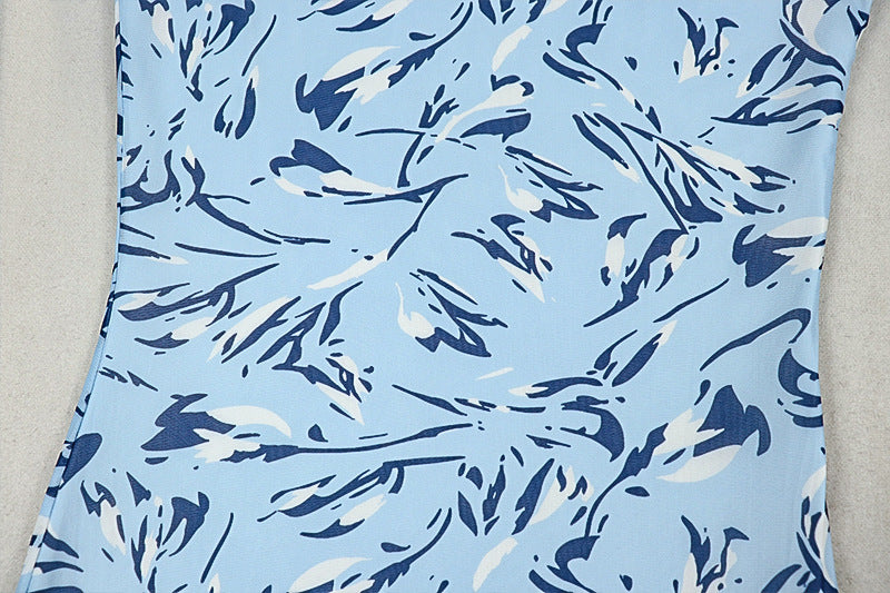 Floral Print Long-Sleeve Maxi Dress