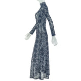 Lace Long-Sleeve Maxi Dress