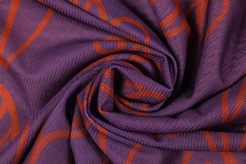 Two-Tone Dress with Ruffled Sleeves