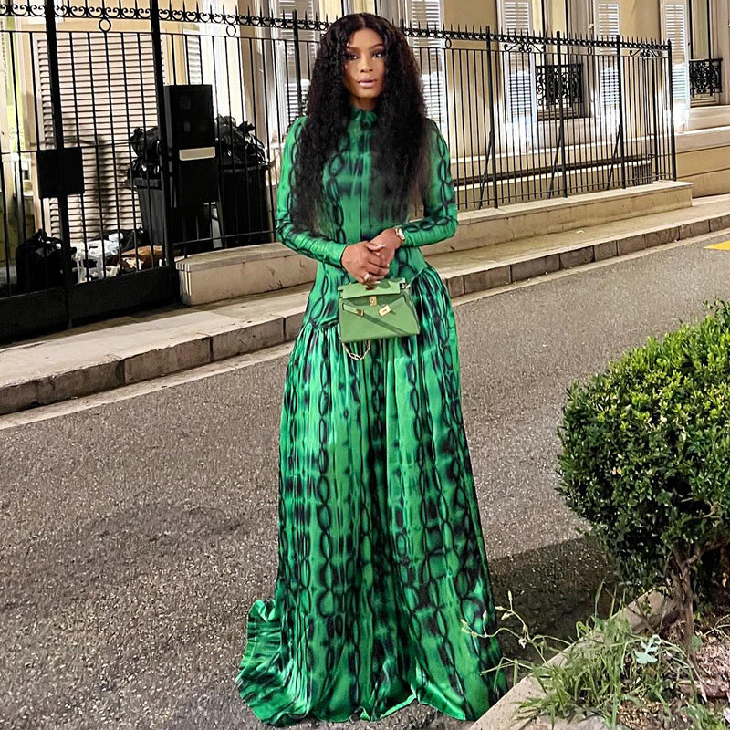 Vibrant Patterned Maxi Dress