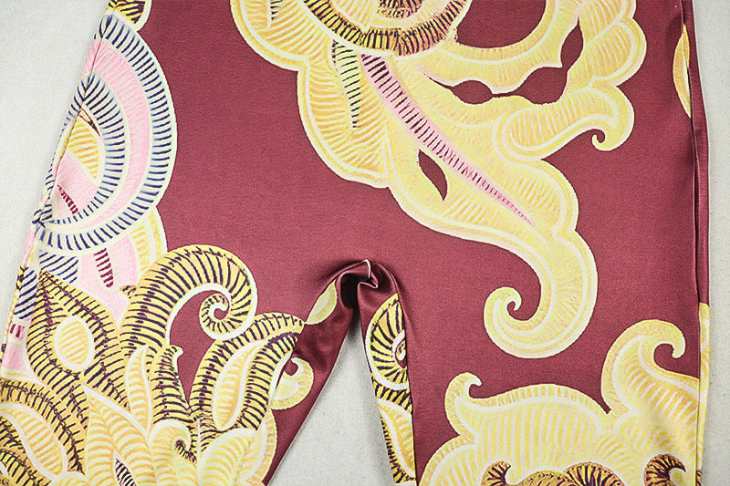 Patterned Jumpsuit with Long Sleeves