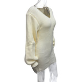 Elegant Dress with Puffed Sleeves