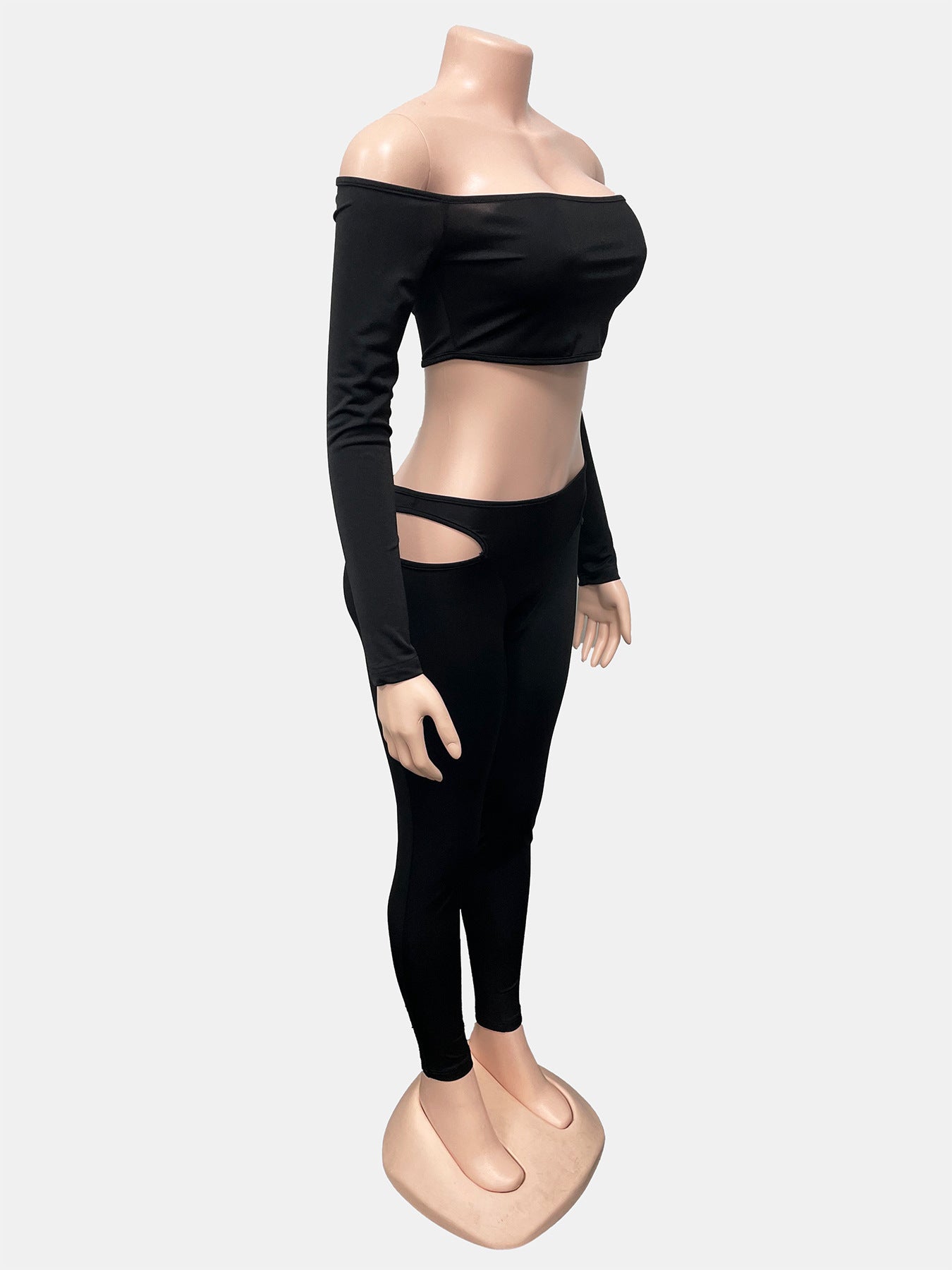 Asymmetrical Cut-Out Two-Piece Set