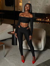 Asymmetrical Cut-Out Two-Piece Set