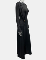 Cut-Out Long Sleeve Evening Dress