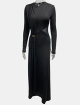 Cut-Out Long Sleeve Evening Dress