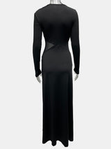 Cut-Out Long Sleeve Evening Dress