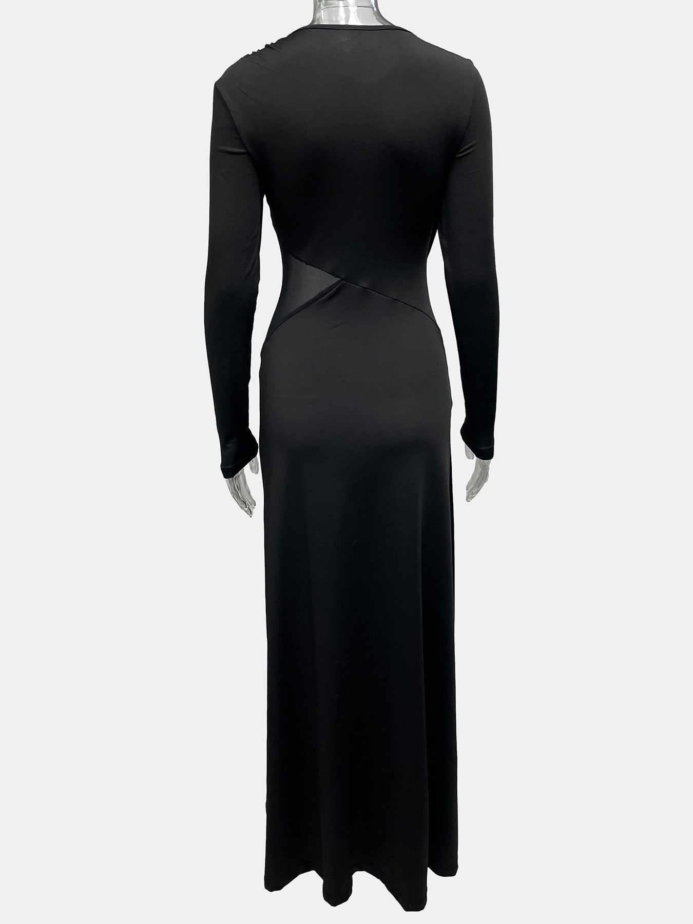 Cut-Out Long Sleeve Evening Dress