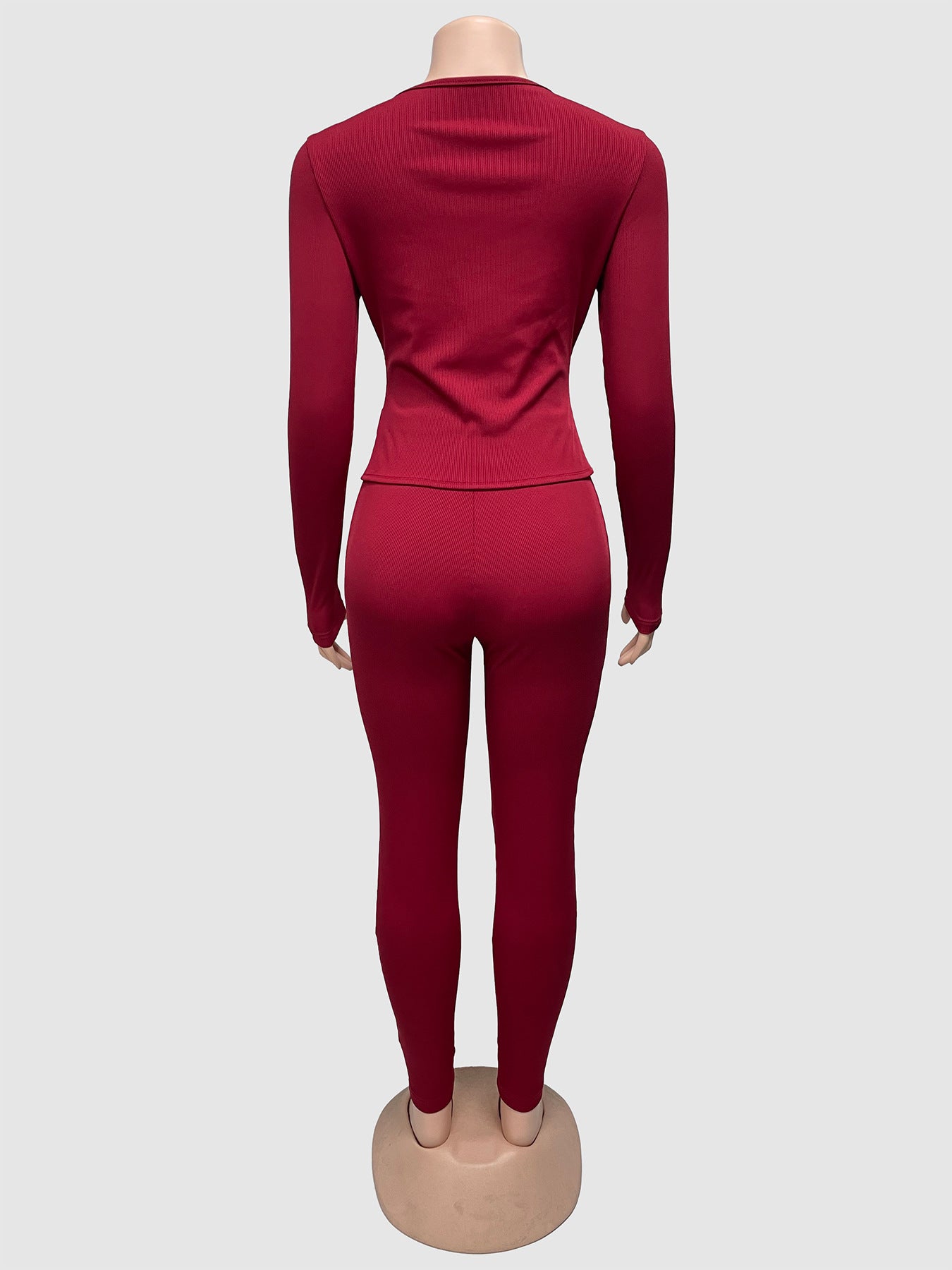 Elegant Lace-Up Bodycon 2 Piece Set