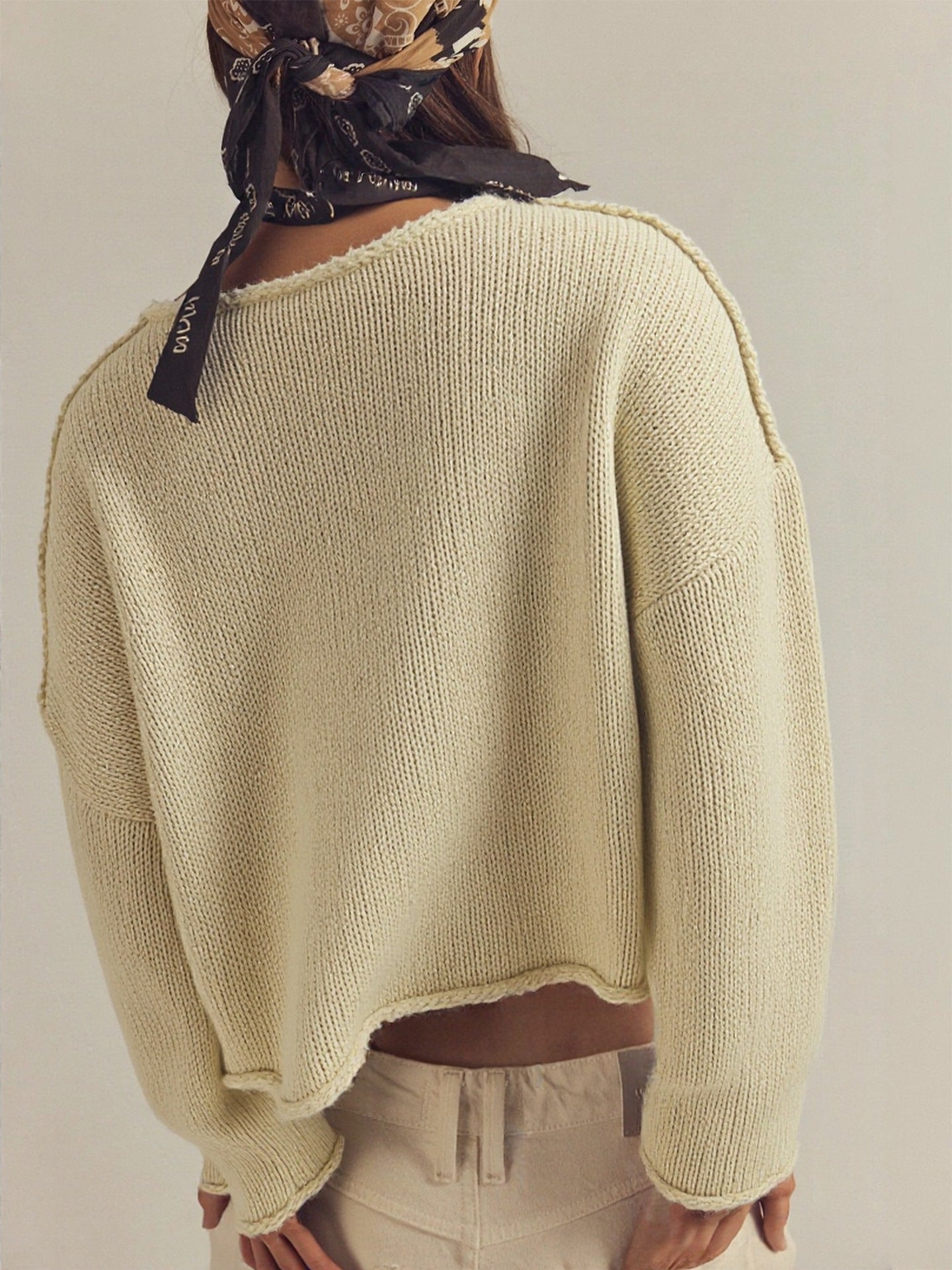 Cozy Beige Knit Top
