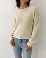 Cozy Beige Knit Top