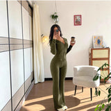 Ribbed Knit Zip-Front 2 Piece Set