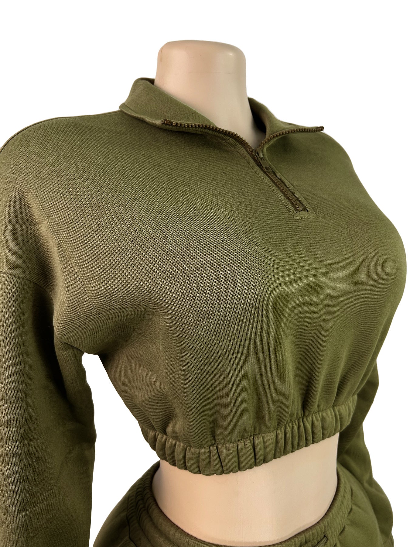 Cropped Zip-Up Hoodie & Joggers