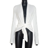 Wrap-Front Long Sleeve Top