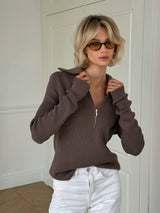 Quarter-Zip Top with Turtleneck