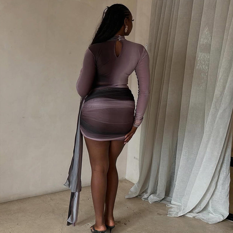 Bodycon Dress with Wrap Detail