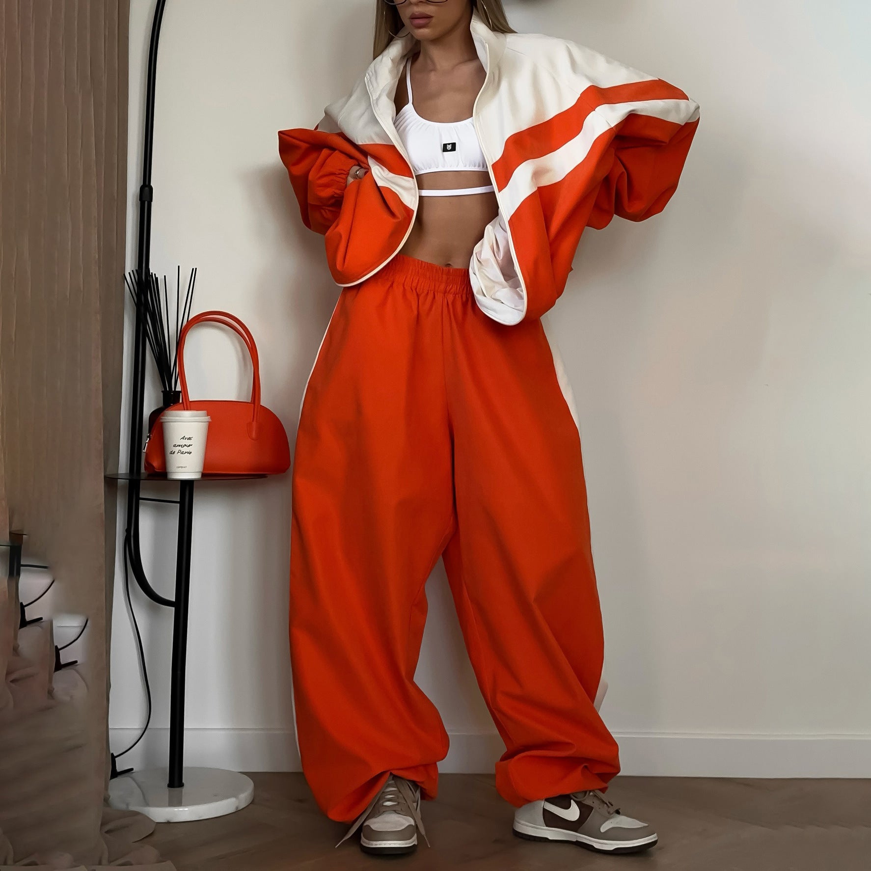 Retro Color Block Tracksuit