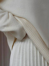 Elegant Top & Pleated Skirt Set