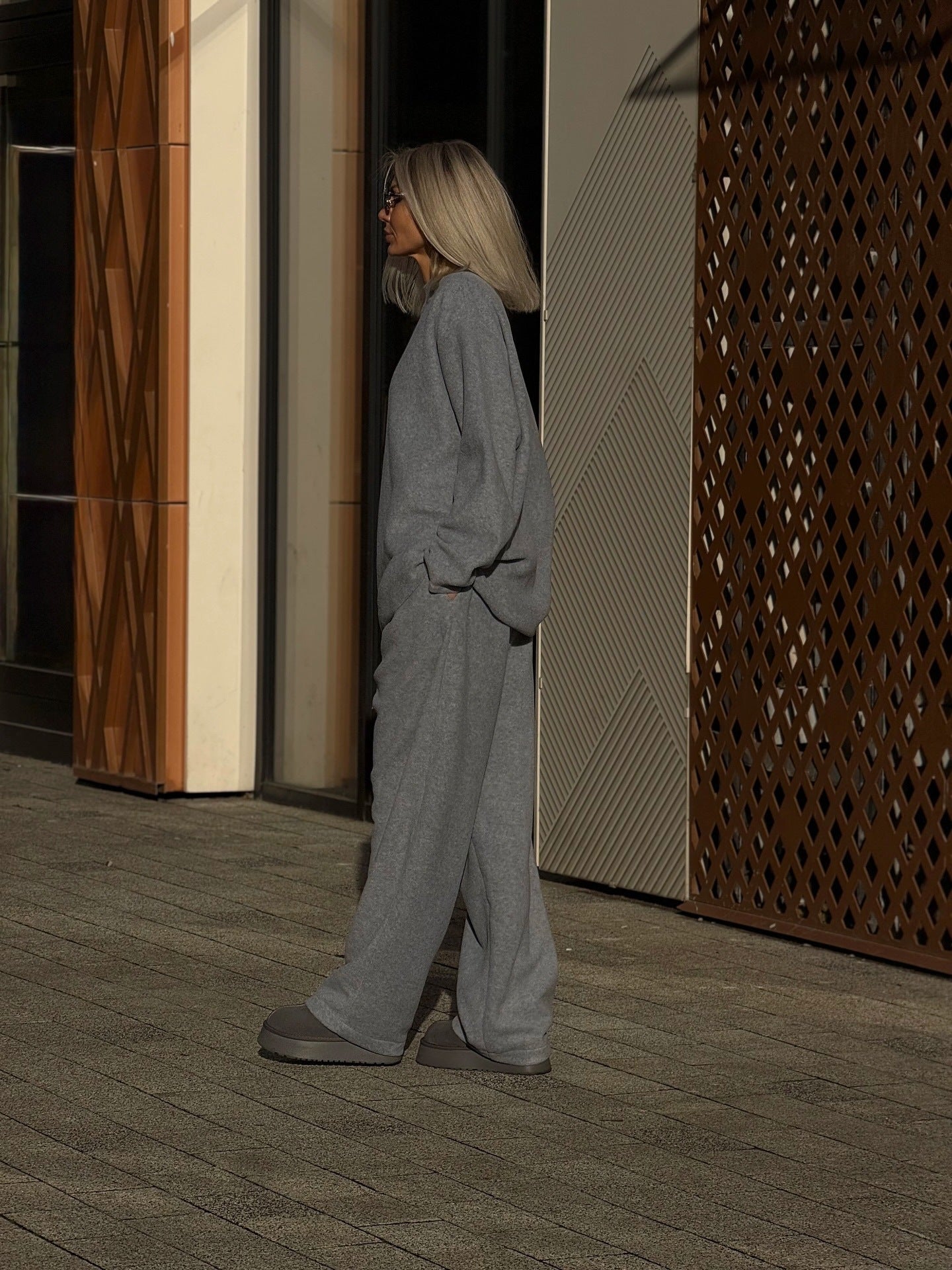 Casual Oversized Gray Lounge Set