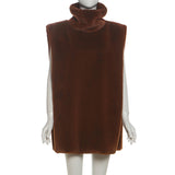 Luxurious Faux Fur Vest Sweater