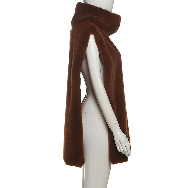 Luxurious Faux Fur Vest Sweater