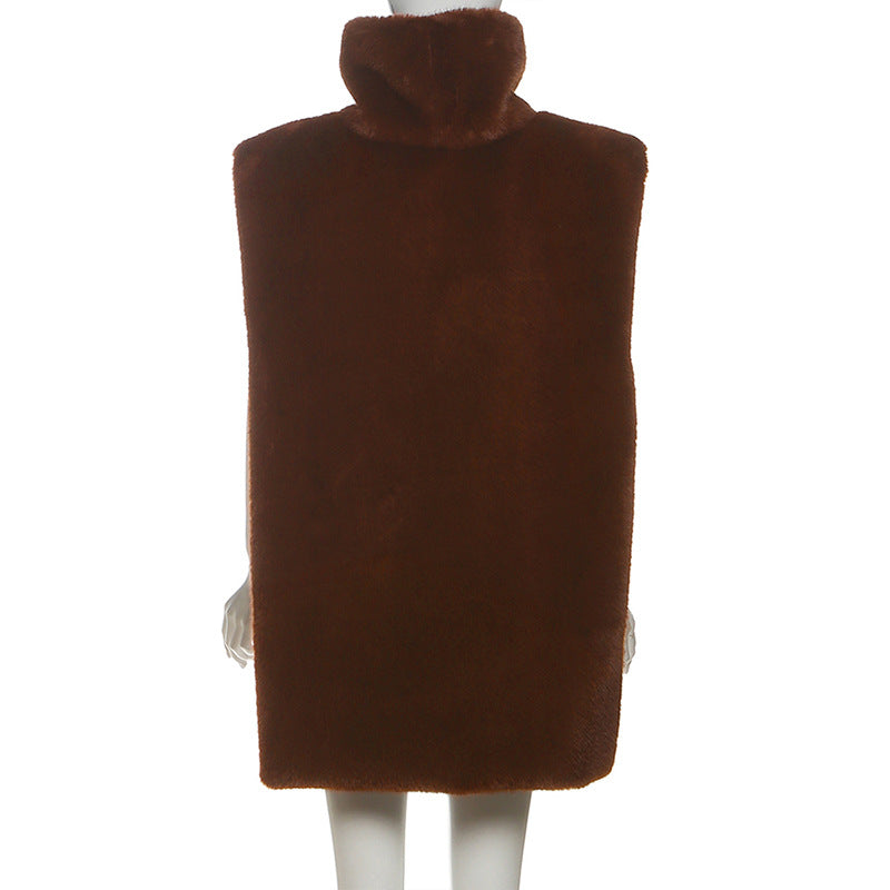 Luxurious Faux Fur Vest Sweater