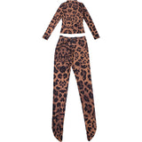 Elegant Leopard Print 2 Piece Set
