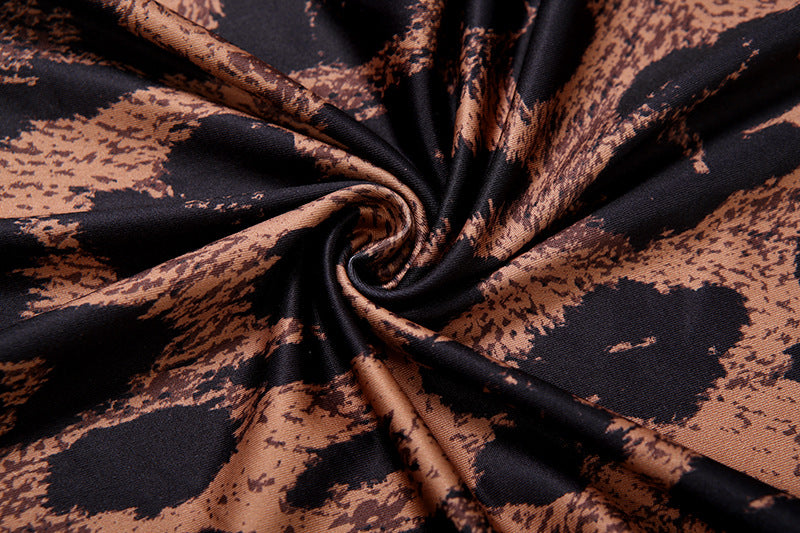 Elegant Leopard Print 2 Piece Set