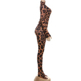Elegant Leopard Print 2 Piece Set