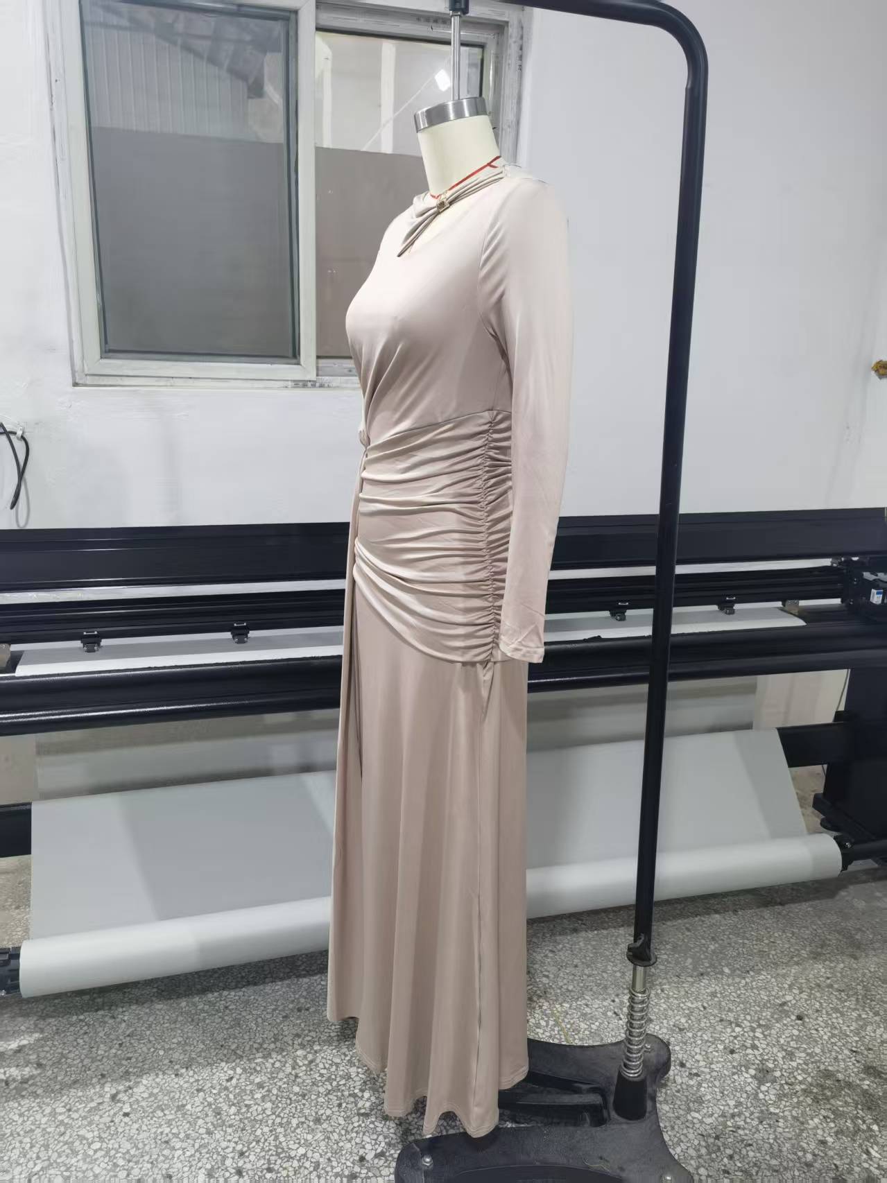 Elegant Draped Evening Dress