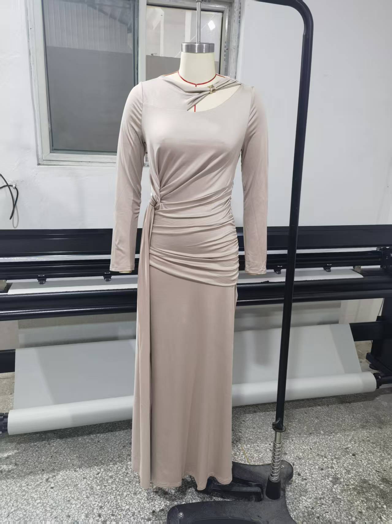 Elegant Draped Evening Dress