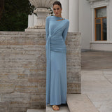 Elegant Draped Evening Dress