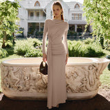 Elegant Draped Evening Dress