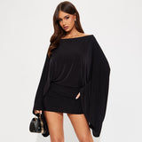 Off-Shoulder Flowing Top with Skirt