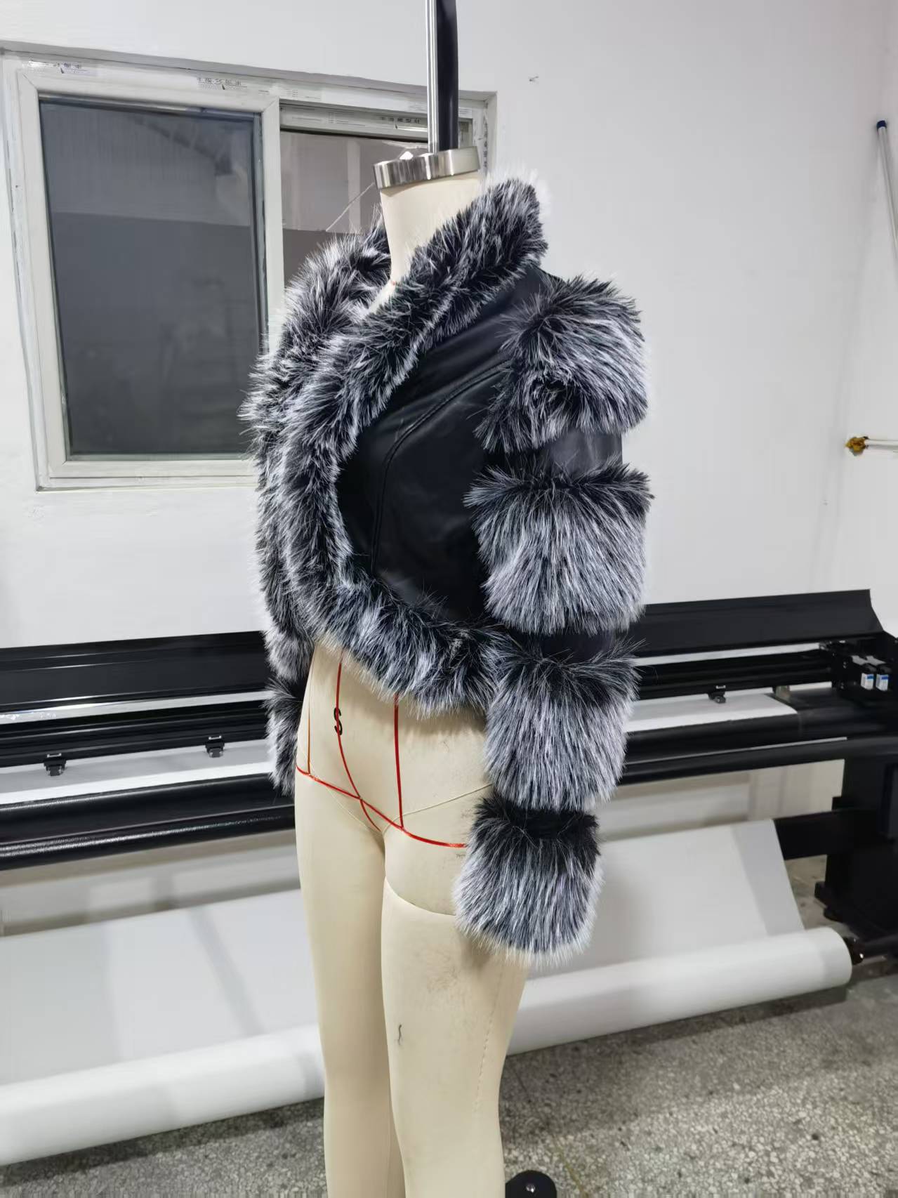 Luxurious Faux Fur-Trimmed Jacket