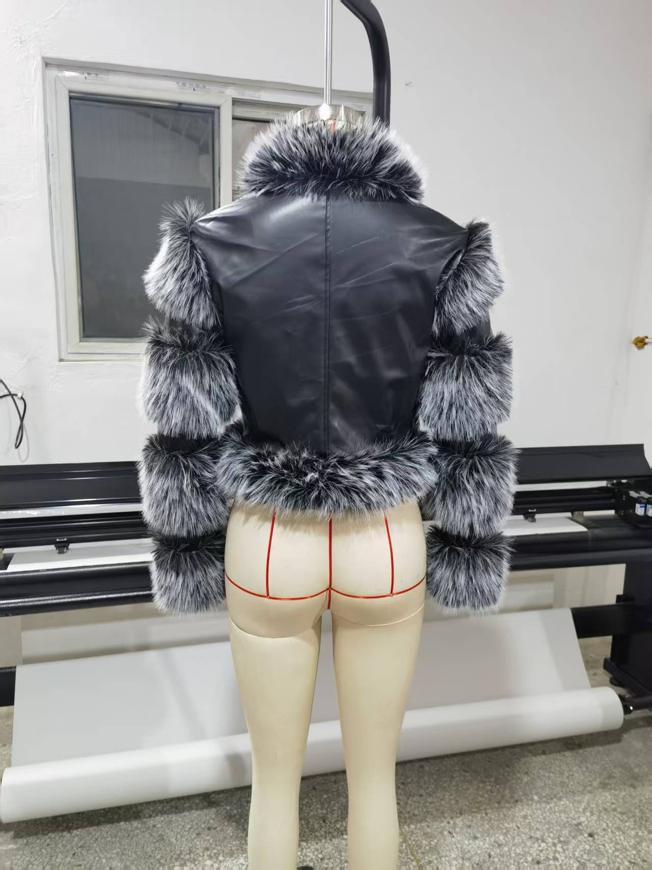 Luxurious Faux Fur-Trimmed Jacket