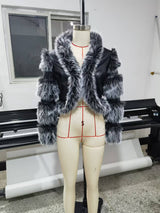 Luxurious Faux Fur-Trimmed Jacket