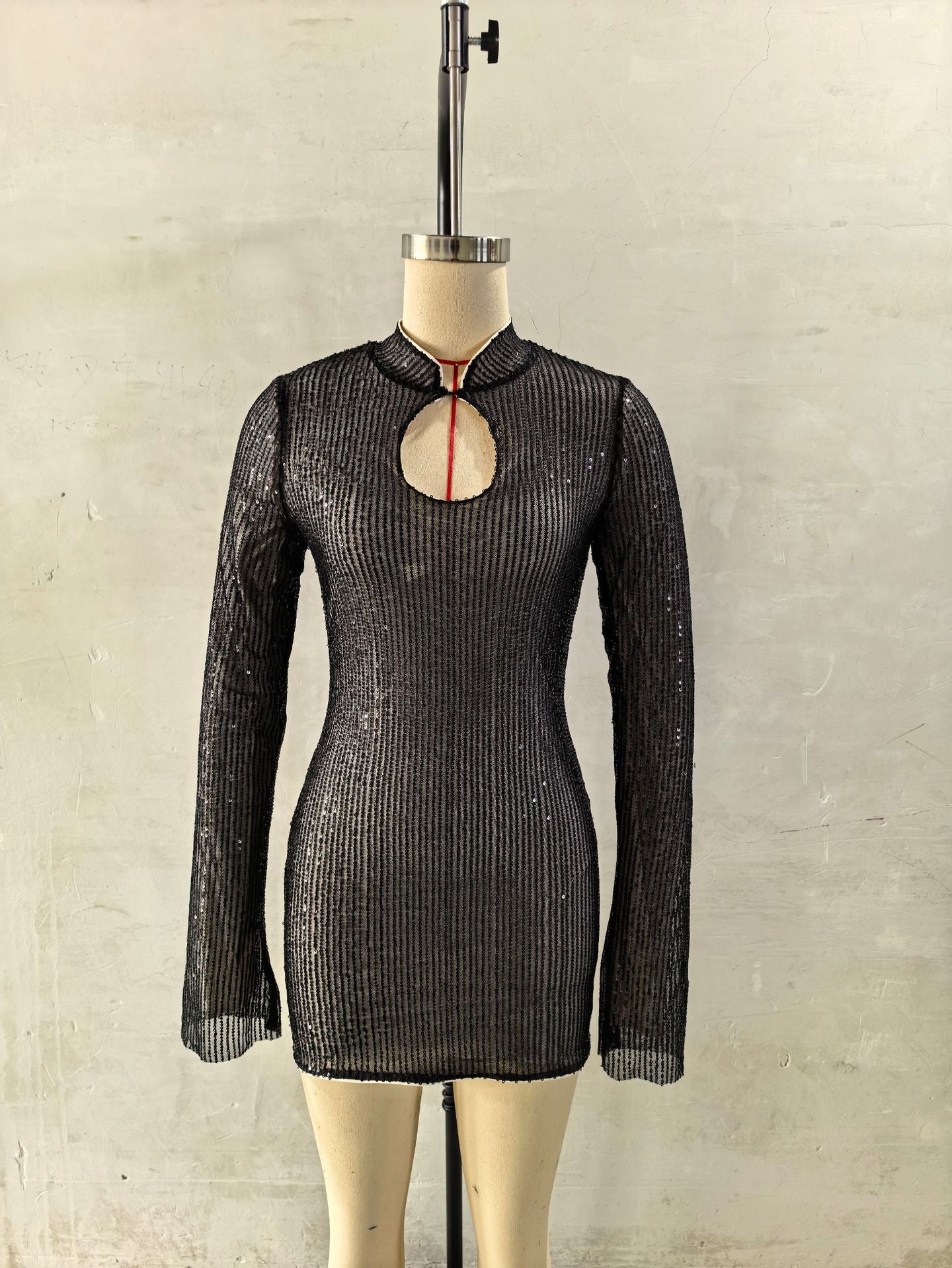 Bodycon Dress with Zipper Detail