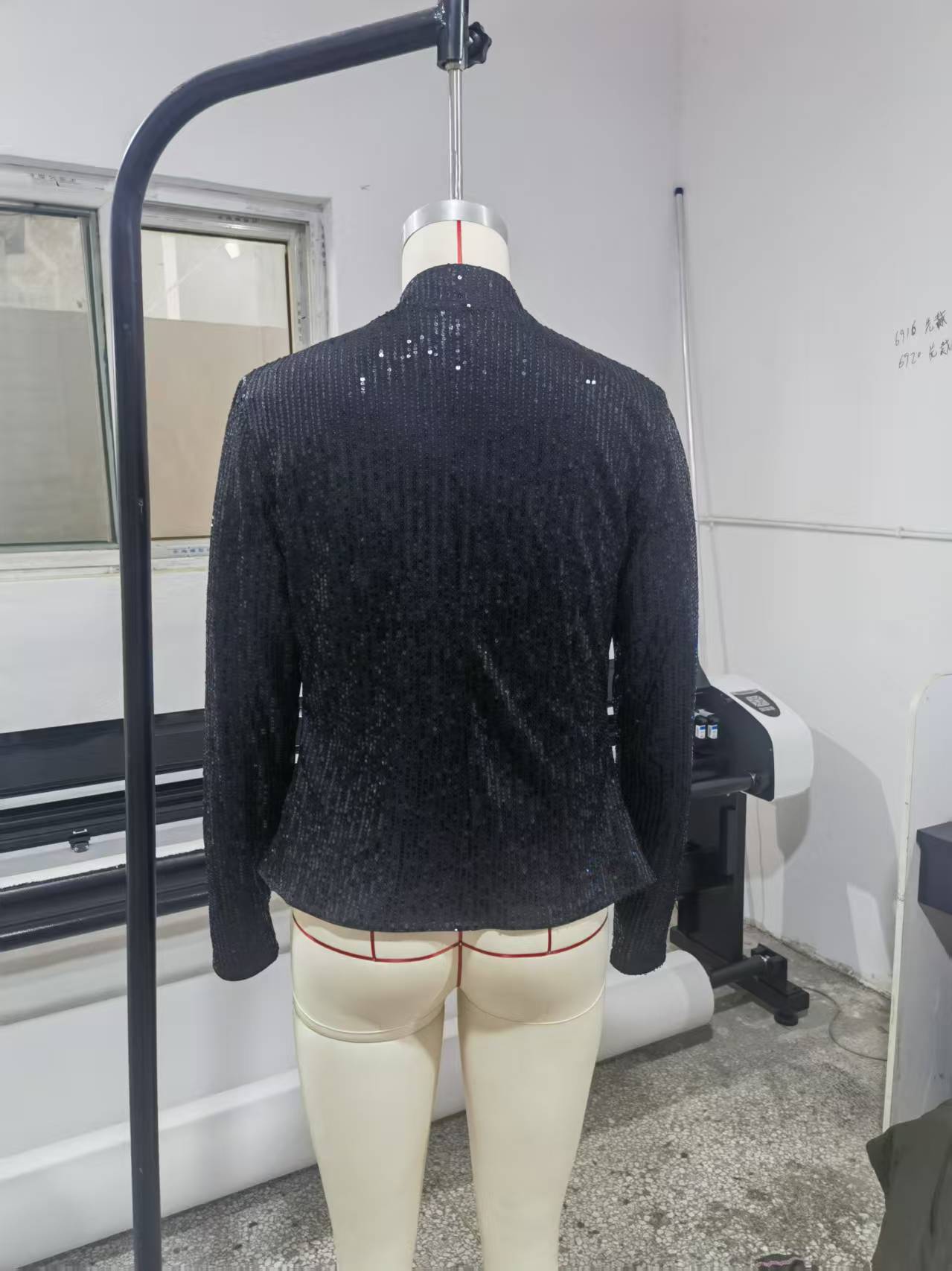 Elegant Sequin Blazer Jacket