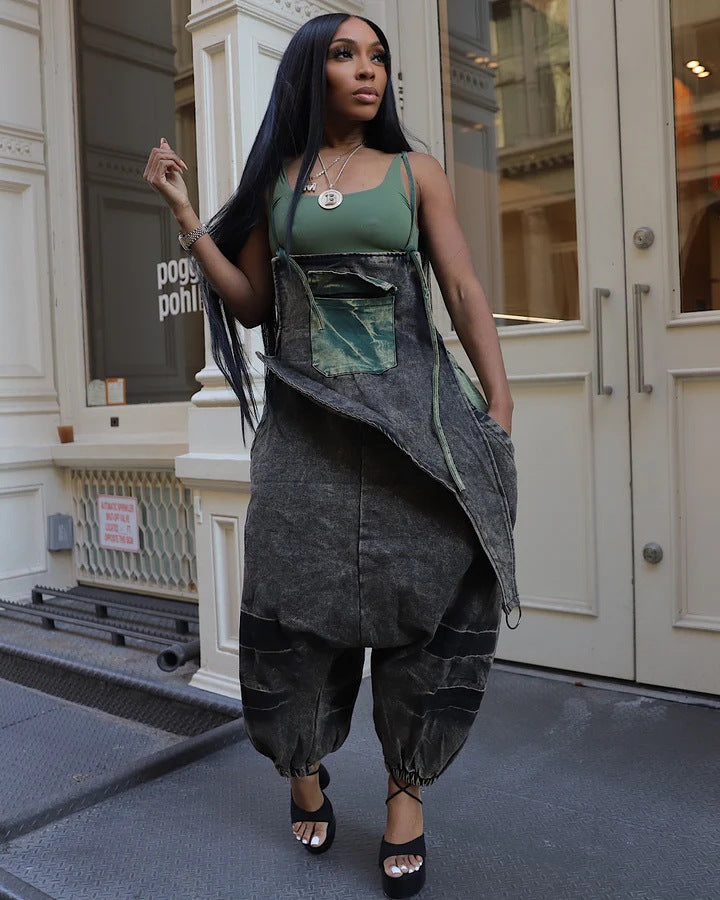 Edgy Street Style Layered Jumpsuit