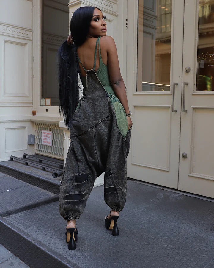 Edgy Street Style Layered Jumpsuit