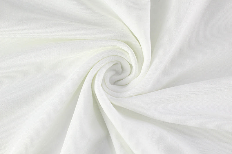 White Cut-Out Bodycon Evening Dress