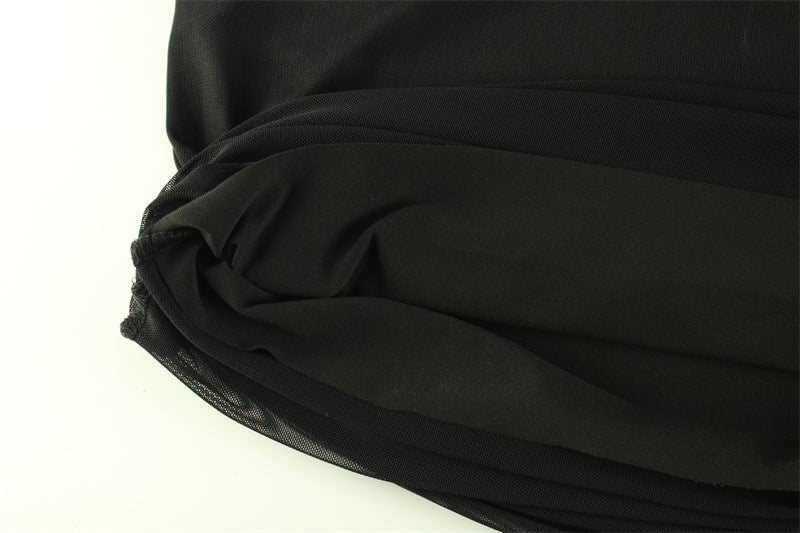 Black Mesh Bodycon Dress